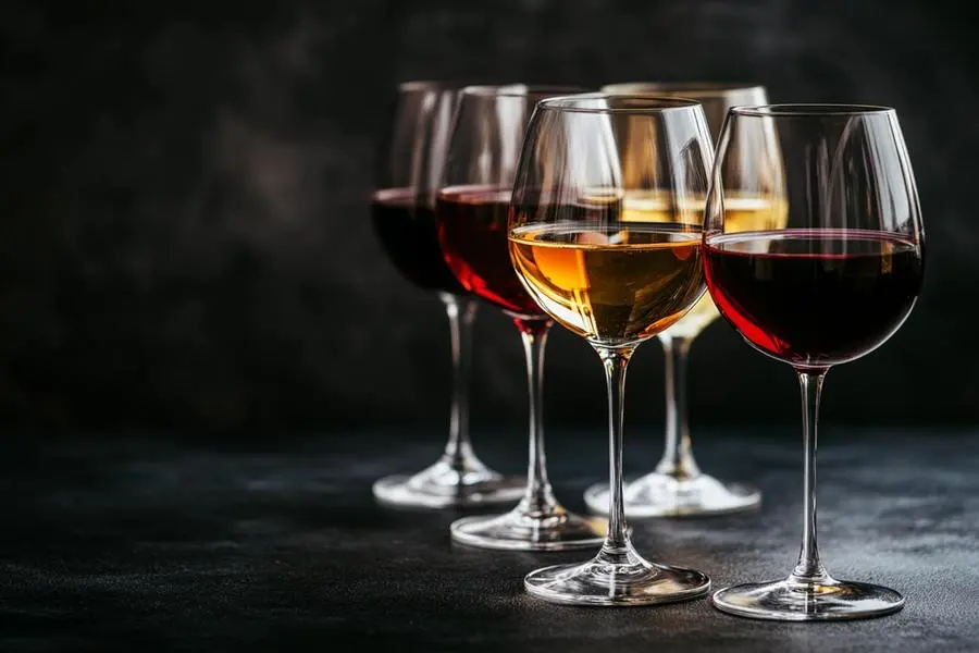 Ausgewählte Weine im Glas